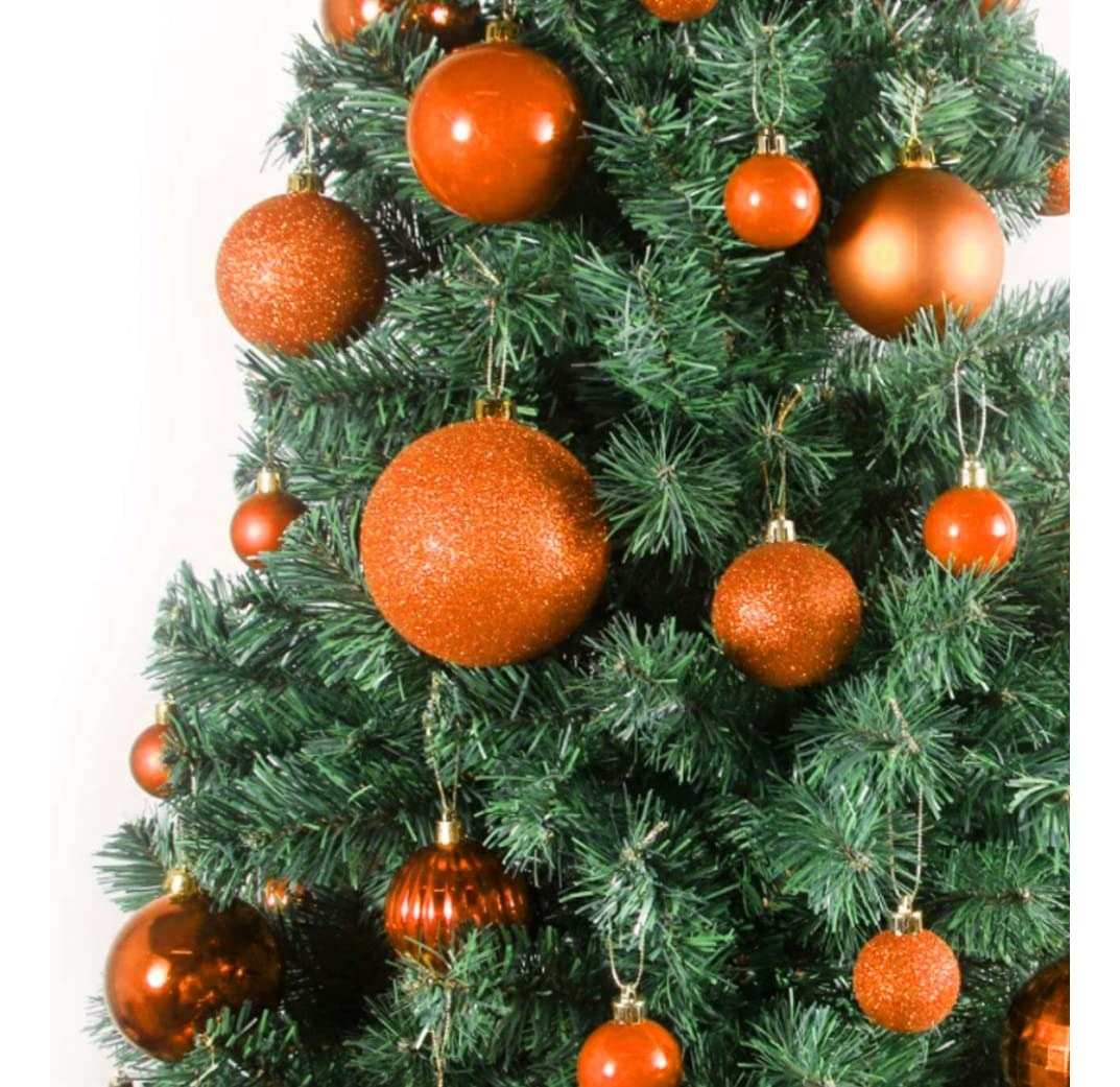 Foto 4 pulgar | Paquete De 48 Esferas Navideñas Decoración Navidad Árbol 4cm, Naranja