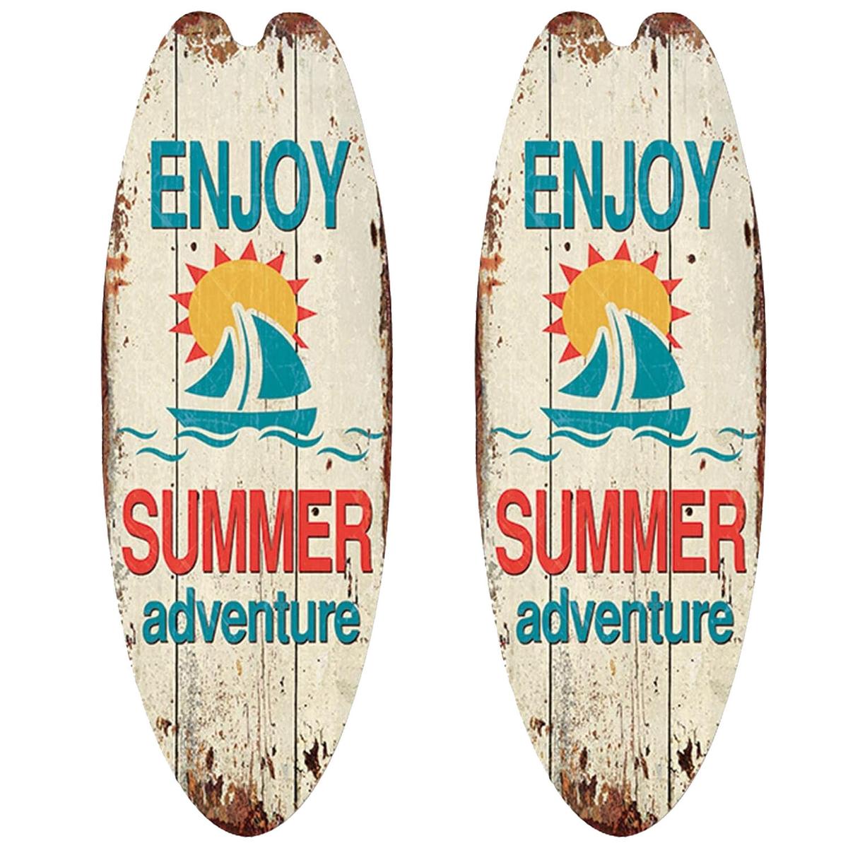 Letreros Surf Decoracionesyohodepot Mxrus-002 2 Piezas Marrón