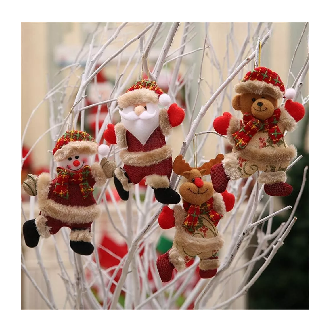Foto 4 pulgar | Adornos para Árboles de Navidad Belug Multicolor 4 Piezas