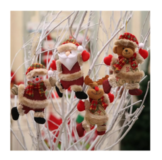 Foto 3 | Adornos para Árboles de Navidad Belug Multicolor 4 Piezas