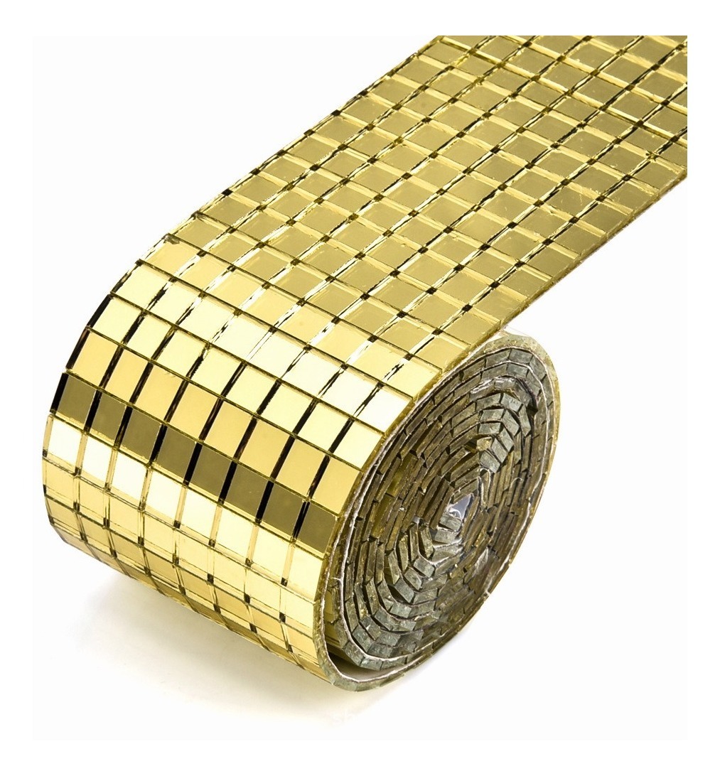 Rollo de Pegatinas Mosaico  Espejos Dorados 1464 Piezas