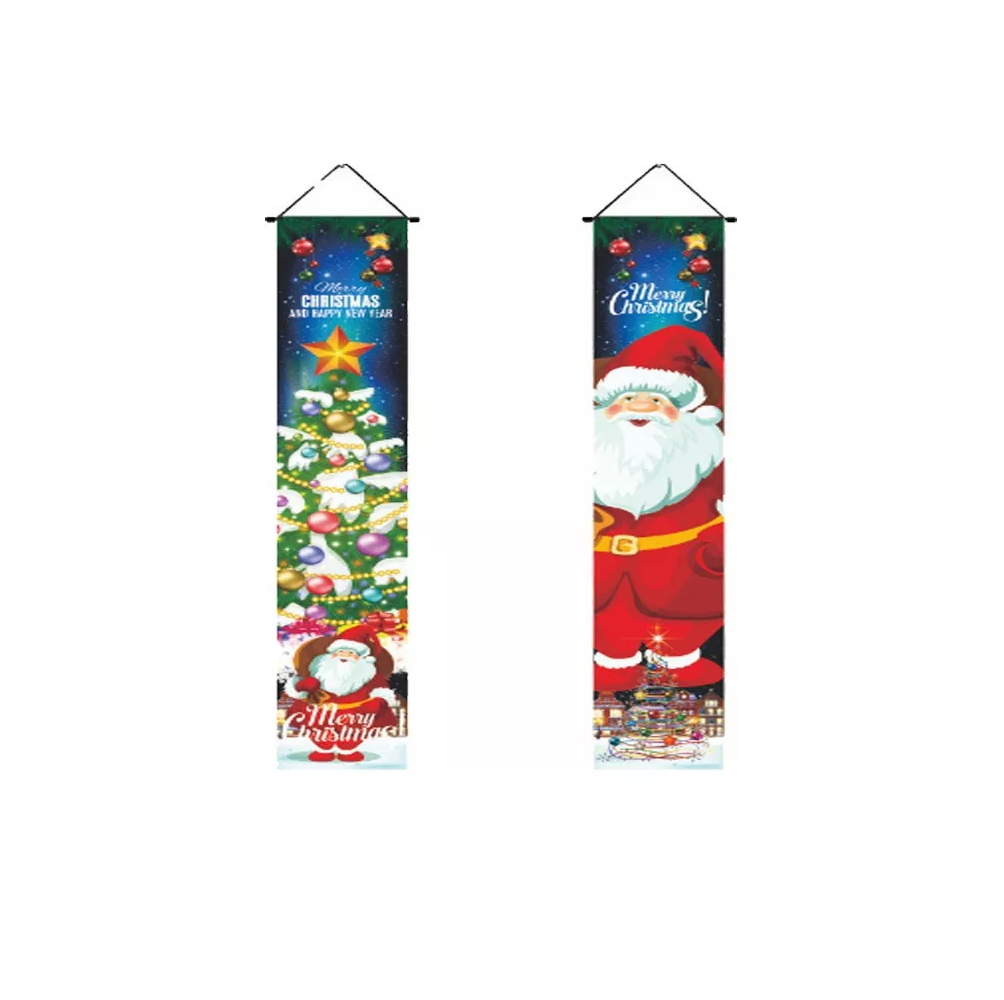 Banner De Celebración De Papá Noel De Decoración Navideña, Combinacion De Colores