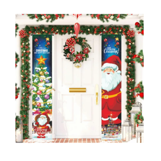Foto 3 | Banner De Celebración De Papá Noel De Decoración Navideña, Combinacion De Colores