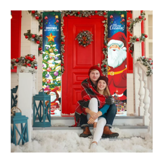 Foto 4 | Banner De Celebración De Papá Noel De Decoración Navideña, Combinacion De Colores