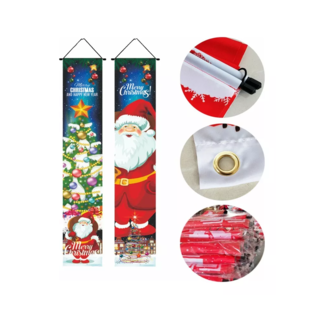 Foto 2 | Banner De Celebración De Papá Noel De Decoración Navideña, Combinacion De Colores