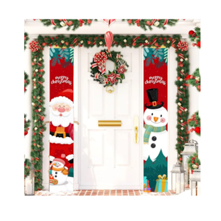 Foto 2 | Banner De Navidad Decoración 180 Cm X 30 Cm, Rojo