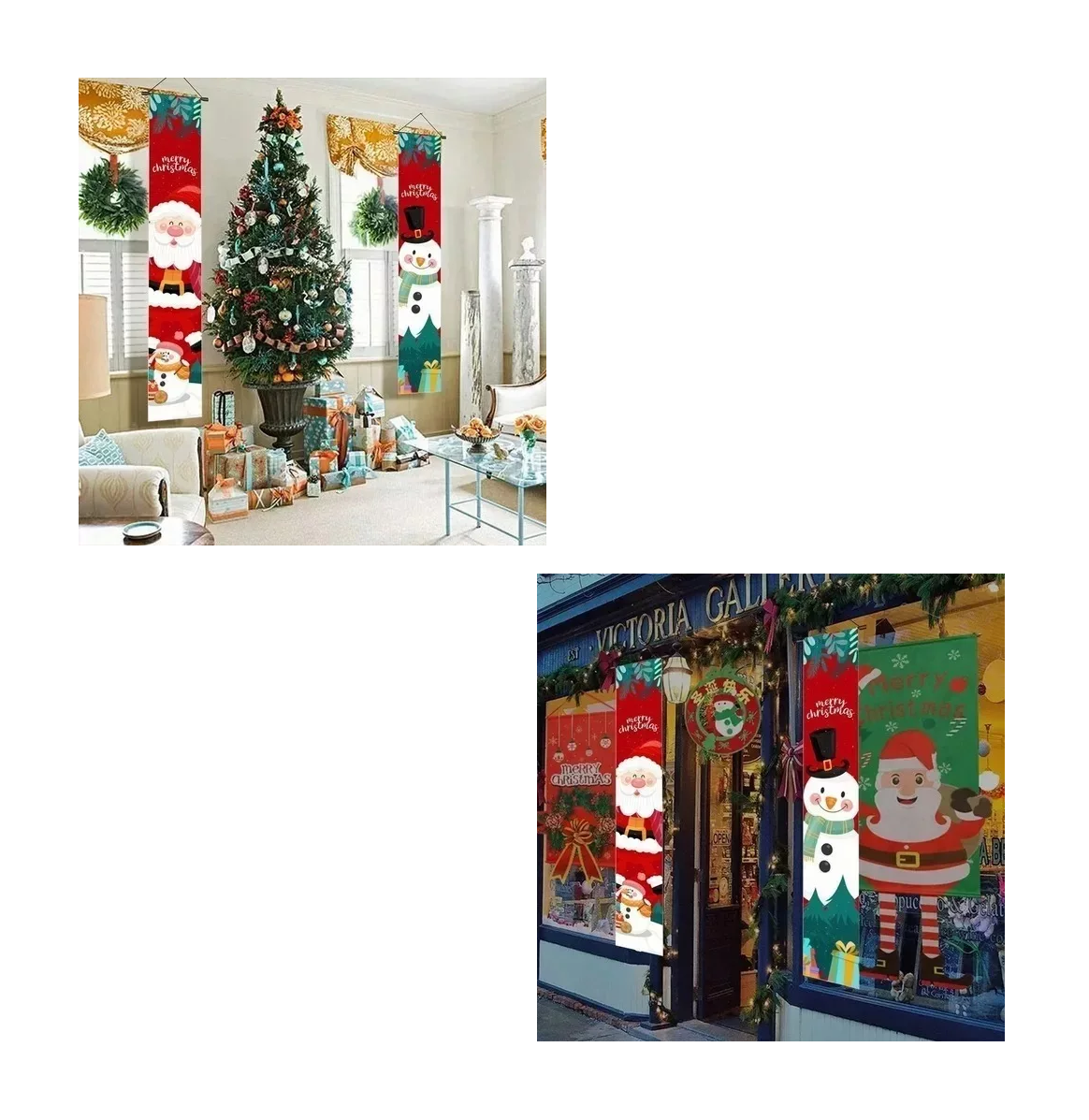 Foto 6 pulgar | Banner De Navidad Decoración 180 Cm X 30 Cm, Rojo