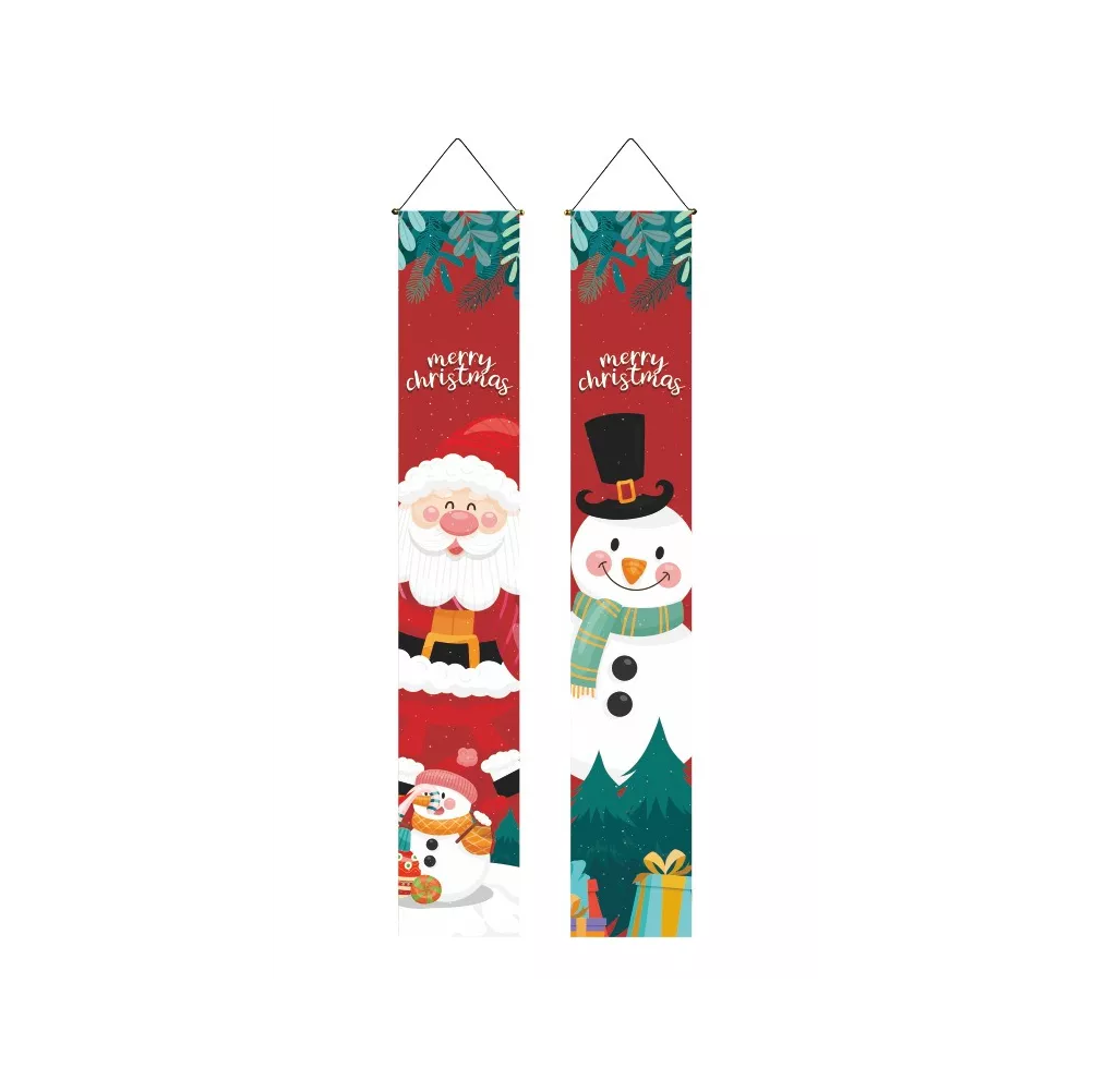 Banner De Navidad Decoración 180 Cm X 30 Cm, Rojo
