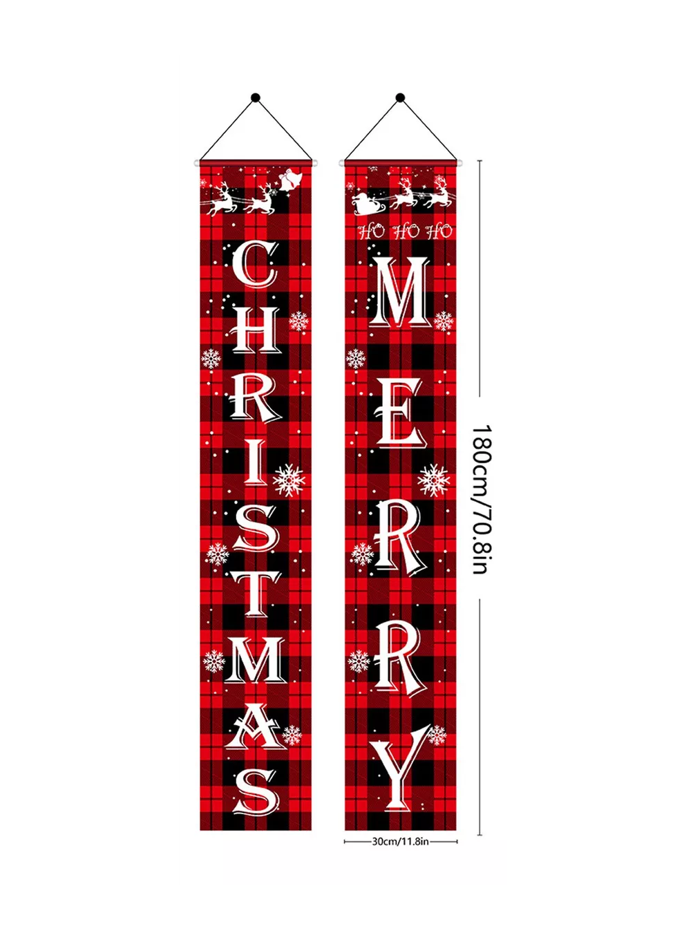 Foto 4 pulgar | Banner Coplas De Navidad Decoración Puerta Cortina 180 X 30 Cm, Colorido