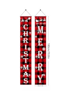 Foto 3 | Banner Coplas De Navidad Decoración Puerta Cortina 180 X 30 Cm, Colorido