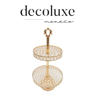 Foto 2 | Soporte para Repostería Decoluxe Mónaco Dorado 2 Niveles