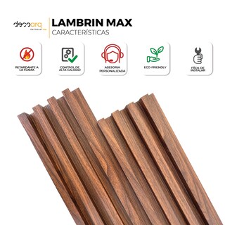 Foto 3 | Lambrin Max Chocolate Tipo Madera Para Muro 6pz 280x16.8cm