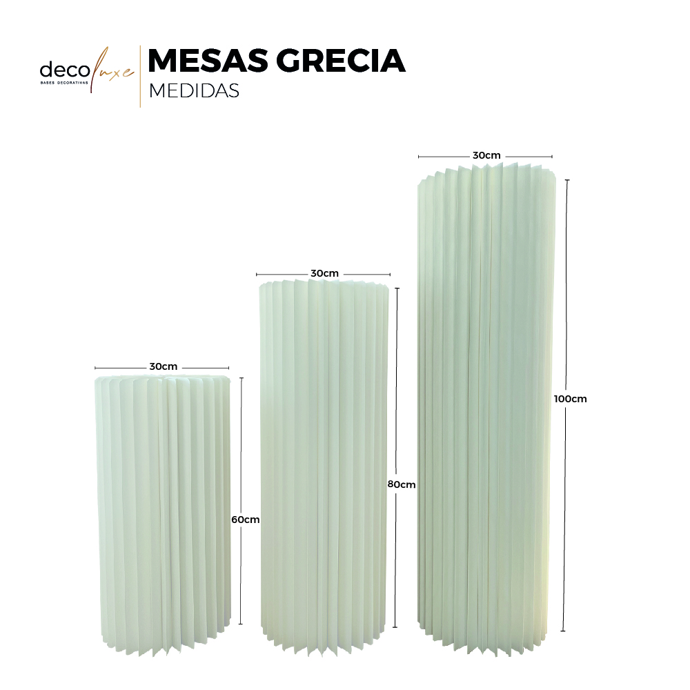 Foto 3 | Set De 3 Mesas Grecia Decorativas De Diferentes Tamaños Para Fiesta