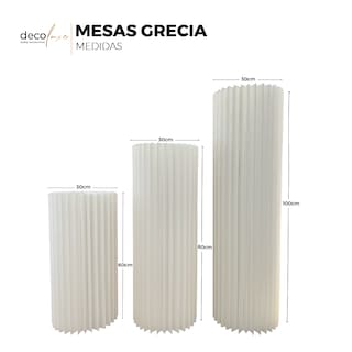 Foto 3 | Set De 3 Mesas Grecia Decorativas De Diferentes Tamaños Para Fiesta