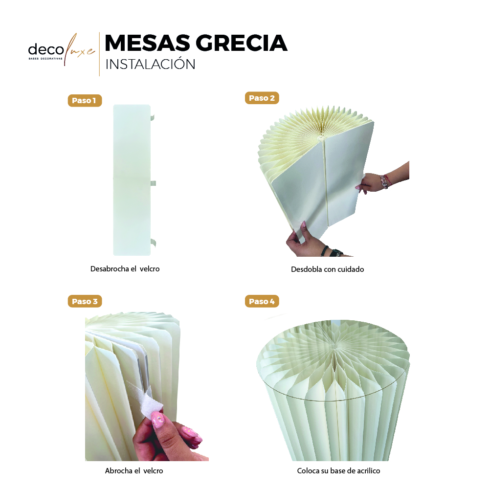 Foto 4 | Set De 3 Mesas Grecia Decorativas De Diferentes Tamaños Para Fiesta