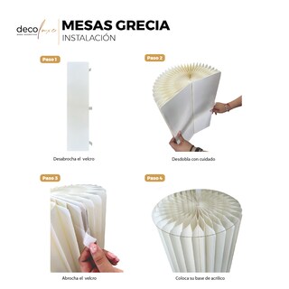 Foto 4 | Set De 3 Mesas Grecia Decorativas De Diferentes Tamaños Para Fiesta