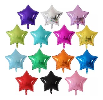 Foto 2 | 50 Globos Metálicos de Estrellas Negros
