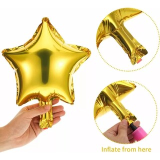 Foto 3 | 50 Globos Metálicos de Estrellas Negros