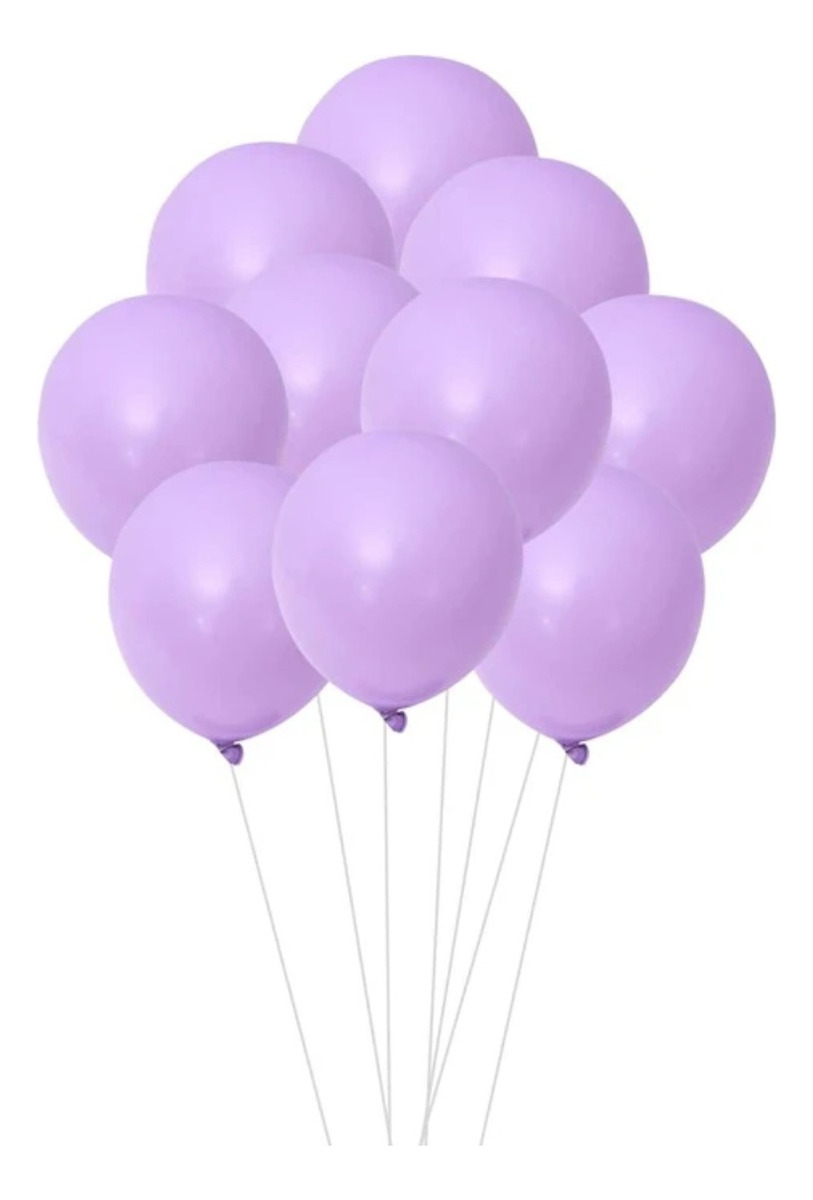 Foto 2 | Bolsa De Globos Payaso 50pz Elige Color Para Fiesta Latex #9 Púrpura