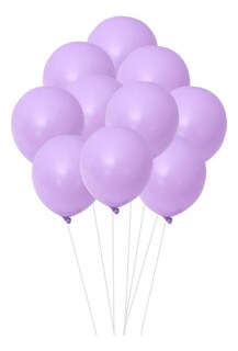 Foto 2 | Bolsa De Globos Payaso 50pz Elige Color Para Fiesta Latex #9 Púrpura
