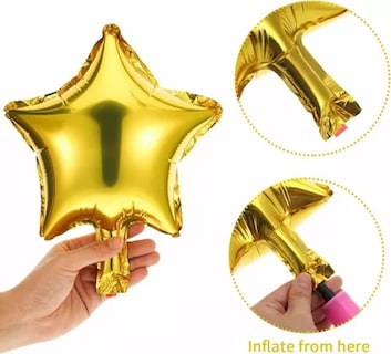 Foto 2 | 50 Globos Metálicos de Estrellas Dorados