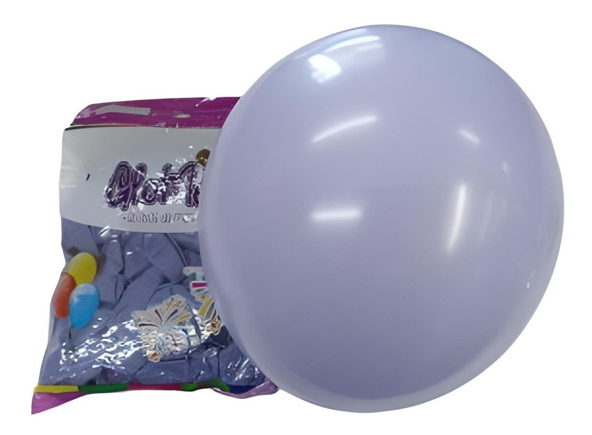 Globos #12 C/100 Colores A Elegir Gris