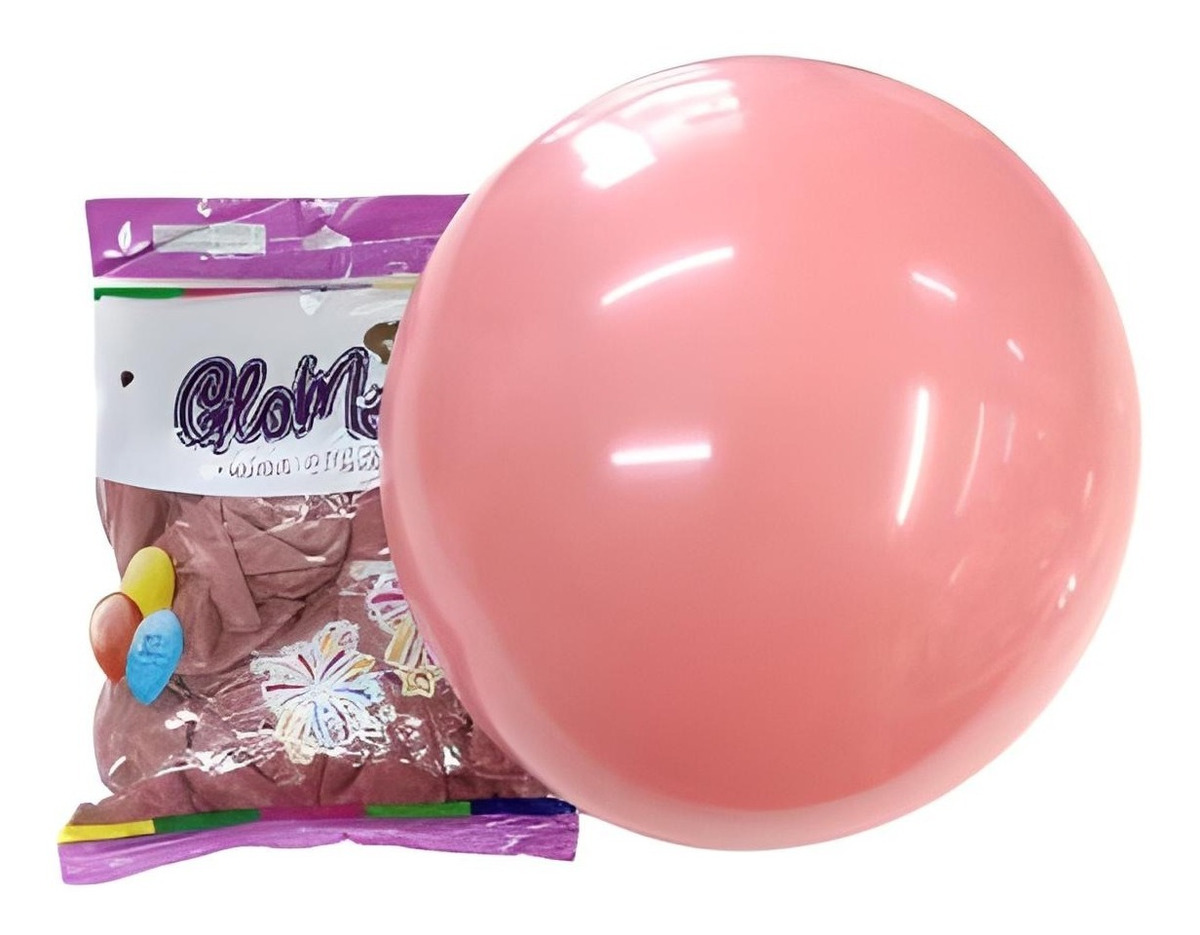 Globos #12 C/100 Colores A Elegir Rosa