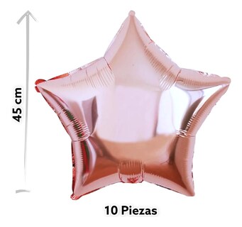 Foto 2 | Globos Estrella Metálico 18 Pulgadas 10 piezas Rosa