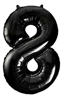 Foto 1 | Globo Metalico Numero Gigante 86 Cm 32 In Cumpleaños Fiesta, Número 8 Negro