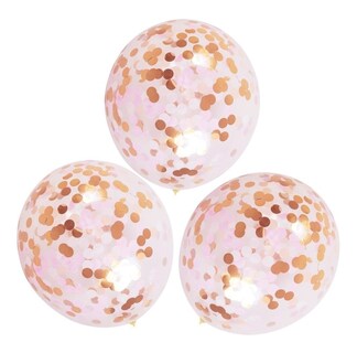 Foto 1 | 10 Globos Transparentes Con Confeti 12 Pul Latex Rosa