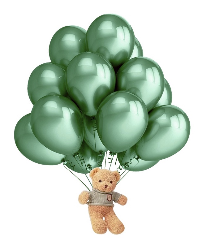 Fiesta Decoración Boda Metálico Látex Globo Decoración 50pcs ￼verde