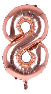 Foto 1 | Globo Metalico Numero Gigante 86 Cm 32 In Cumpleaños Fiesta, Número 8 Rosa