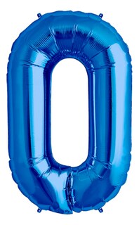 Foto 1 | Globo Metalico Numero Gigante 86 Cm 32 In Cumpleaños Fiesta, Número 0 Azul