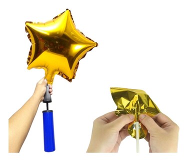 Foto 3 | Globos Estrella Metálico 18 Pulgadas Varios Colores 10piezas Dorado