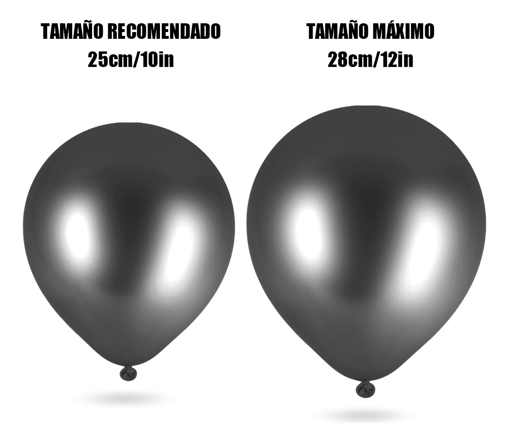 Foto 3 pulgar | Fiesta Decoración Boda Metálico Látex Globo Decoración 50pcs Negro