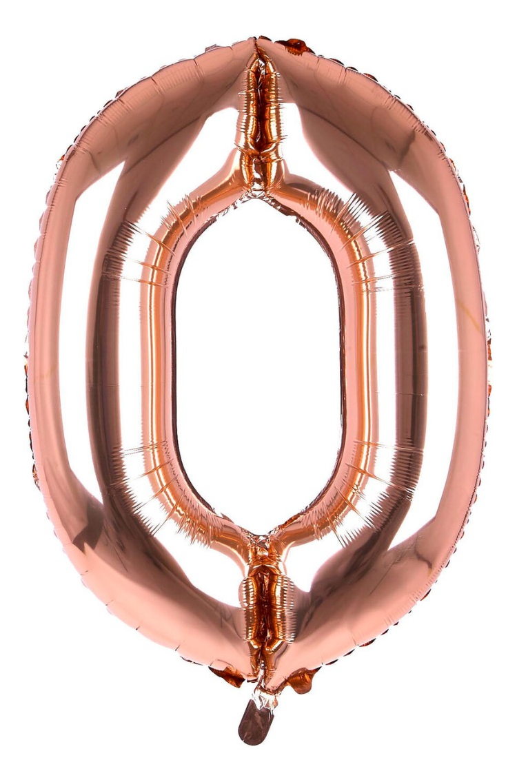 Globo Metalico Numero Gigante 86 Cm 32 In Cumpleaños Fiesta, Número 0 Rosa