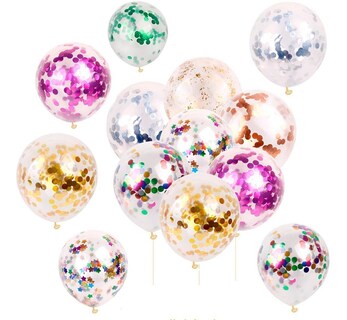 Foto 3 | 10 Globos Transparentes Con Confeti 12 Pul Latex Multicolor