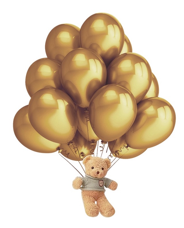 Fiesta Decoración Boda Metálico Látex Globo Decoración 50pcs Dorado