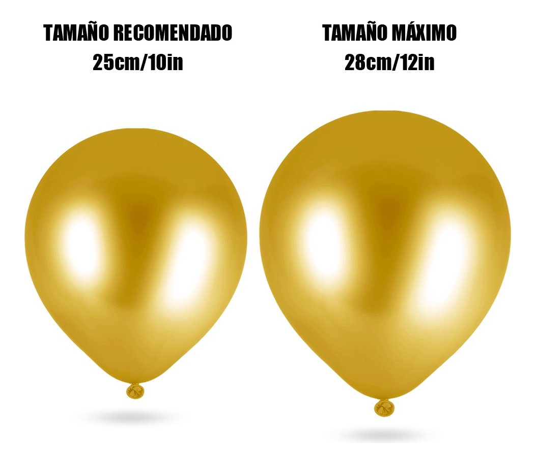 Foto 3 pulgar | Fiesta Decoración Boda Metálico Látex Globo Decoración 50pcs Dorado
