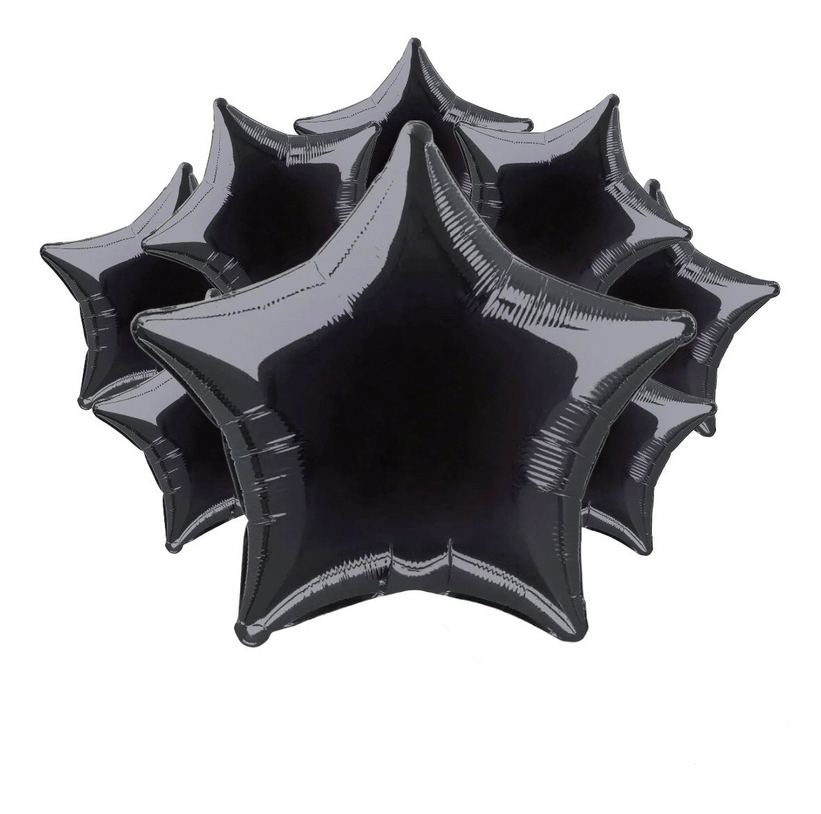 Globos Estrella Metálico 18 Pulgadas Varios Colores 10piezas Negro