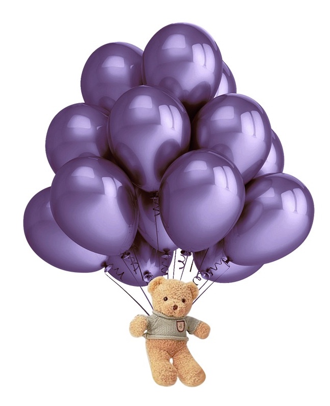 Fiesta Decoración Boda Metálico Látex Globo Decoración 50pcs Púrpura