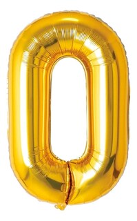 Foto 1 | Globo Metalico Numero Gigante 86 Cm 32 In Cumpleaños Fiesta, Número 0 Dorado
