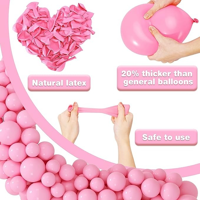 Foto 4 pulgar | Globos para Decoración 12 " 100 Piezas Rosa