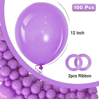 Foto 2 | Globos para Decoración 12 " 100 Piezas Púrpura