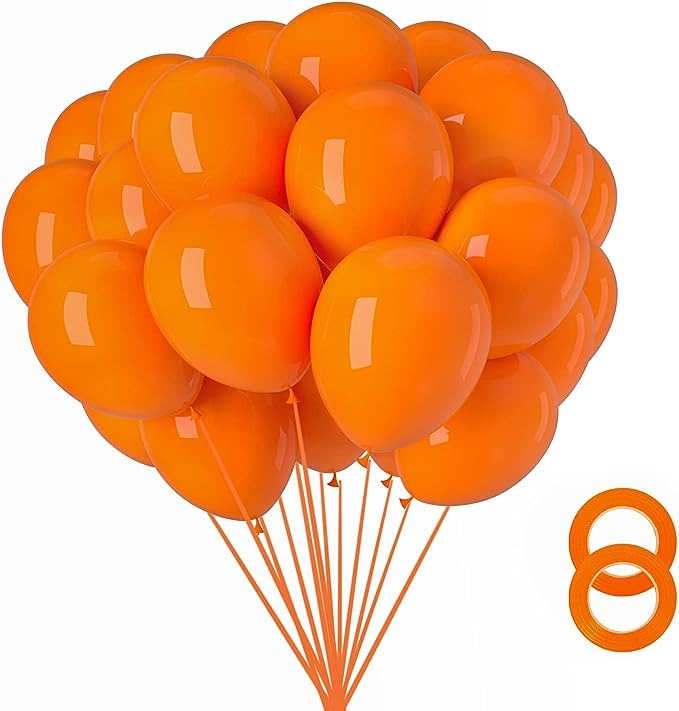 Foto 2 pulgar | Globos para Decoración 12 " 100 Piezas Naranja