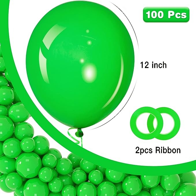 Foto 3 pulgar | Globos para Decoración 12 " 100 Piezas Verde