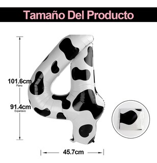 Foto 2 | Decoraciones De Cumpleaños Con Globos Con Estampado De Vaca 4