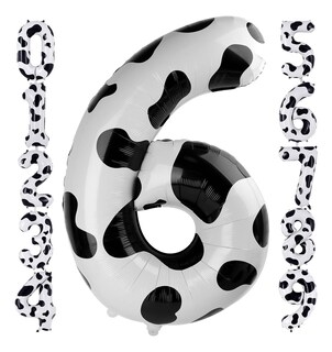 Foto 1 | Decoraciones De Cumpleaños Con Globos Con Estampado De Vaca 6