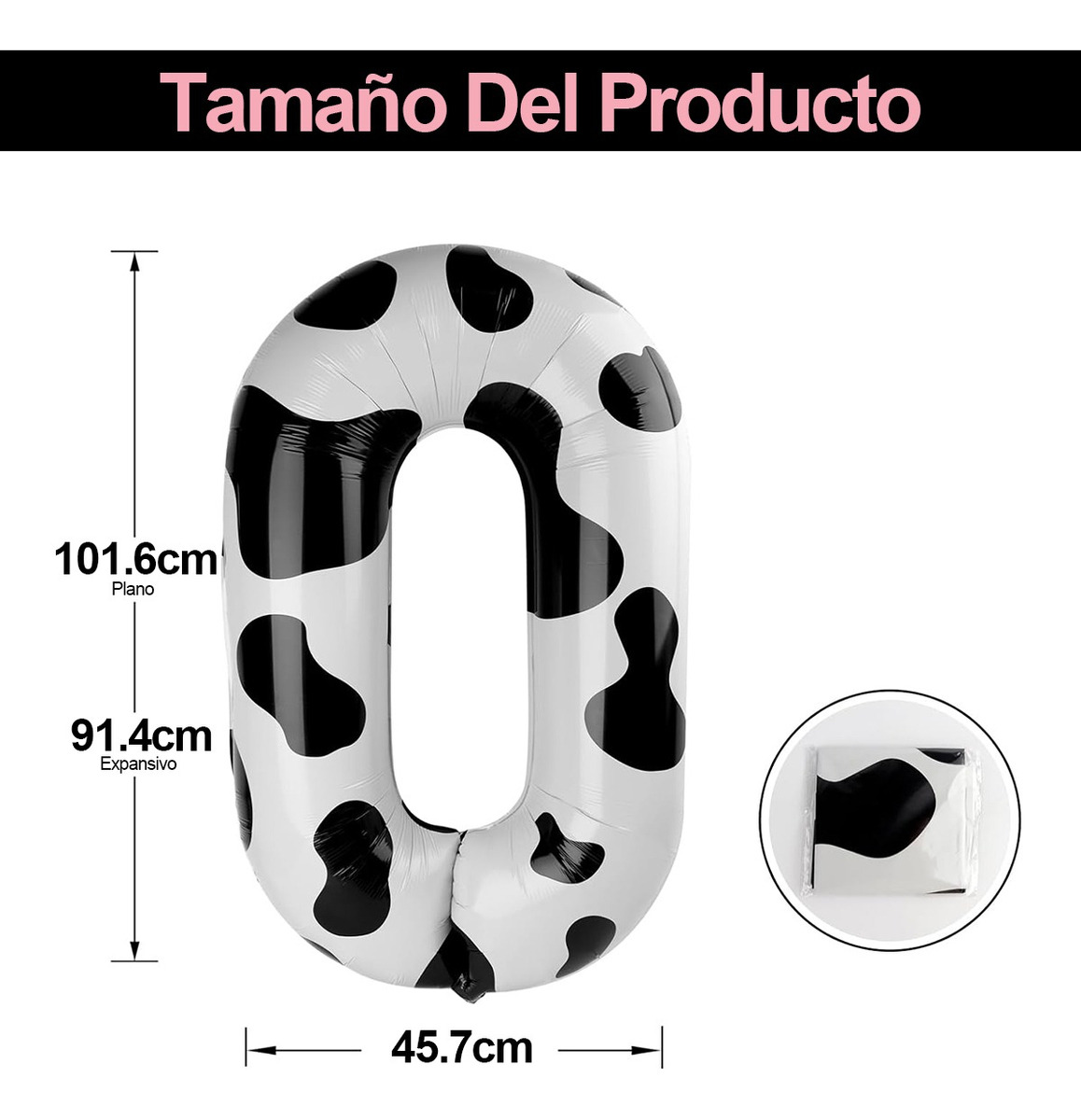 Foto 3 pulgar | Decoraciones De Cumpleaños Con Globos Con Estampado De Vaca 0