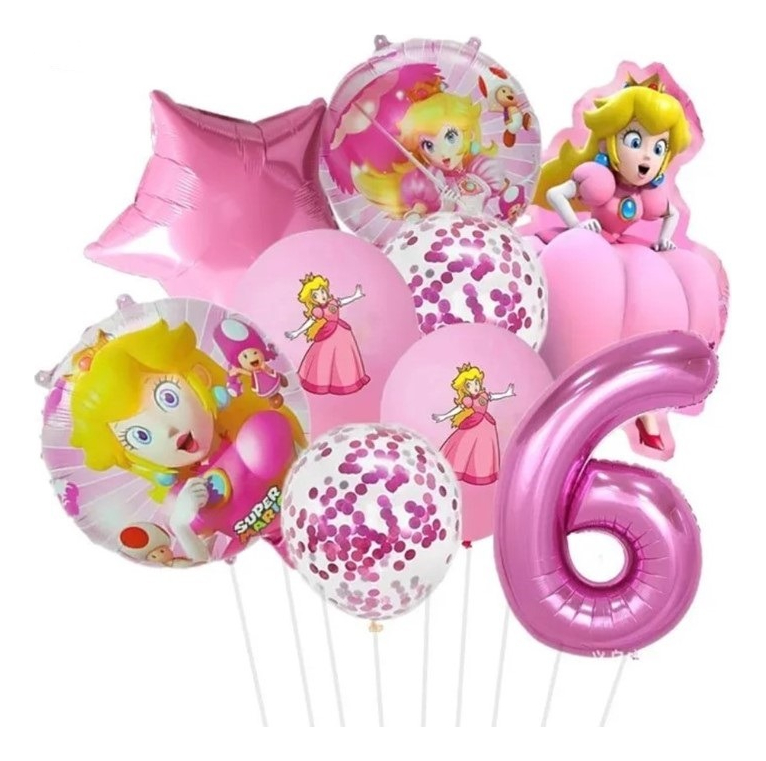 Globos Decorativos Wünd Princesa Peach 9 Piezas